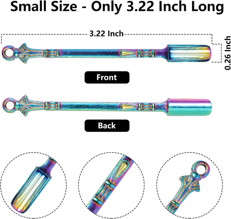 Asanta 5 PCS Mini Spoons, Small Shovel Spoons, 3.22 Inch Metal Tiny Spoon for Spices, Salt, Sugar, Pepper (Multicolor) - Image 2